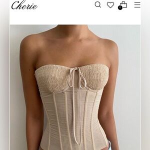 Cherie Attire Corset Top in Nude